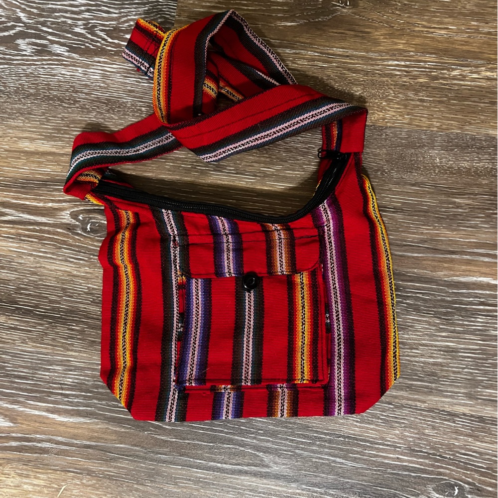 Striped Crossbody Bag